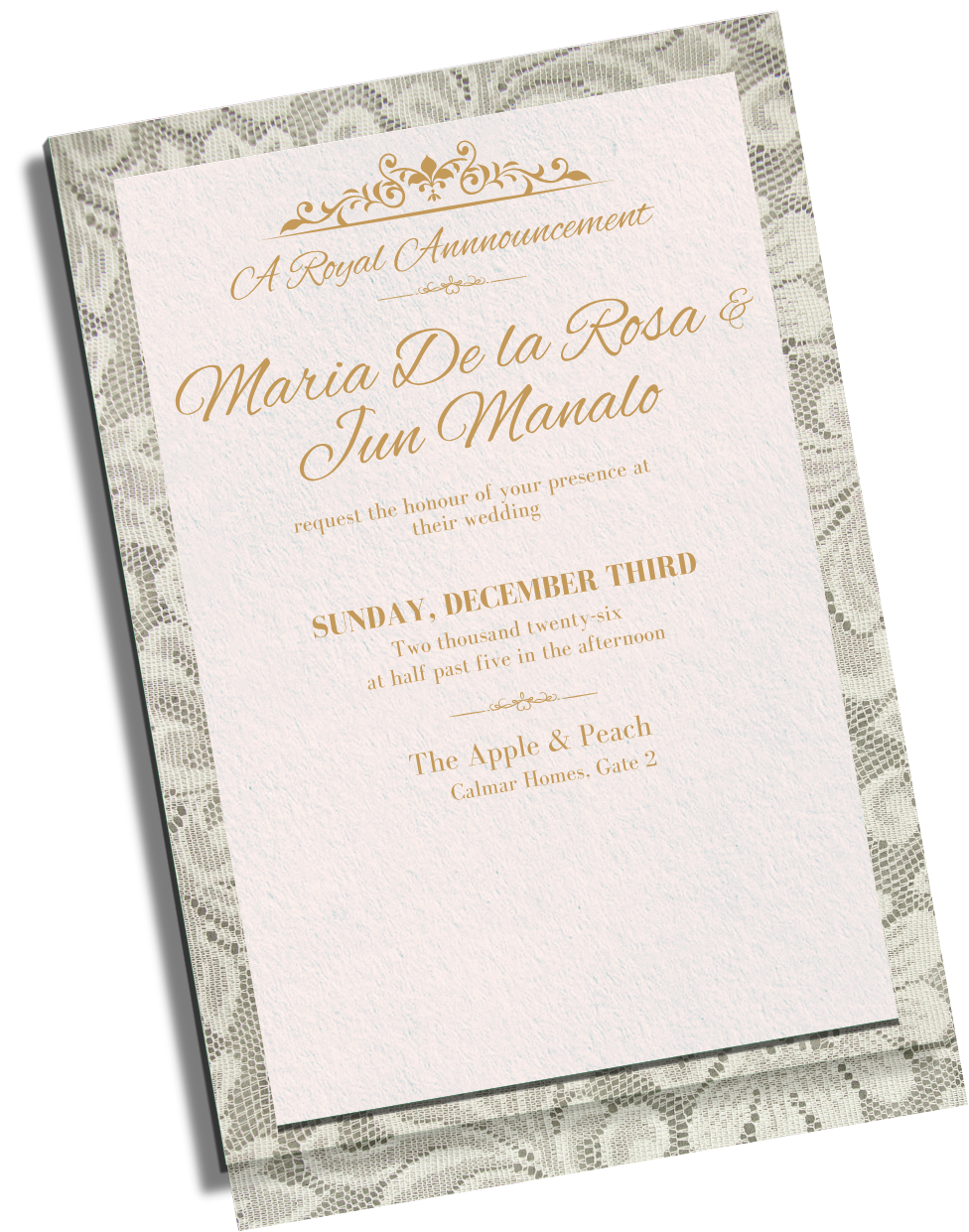 Royal Announcement Invitation